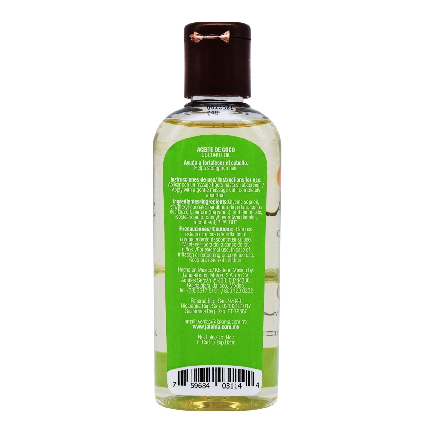 Aceite De Coco 120 Mililitros (JALOMA)