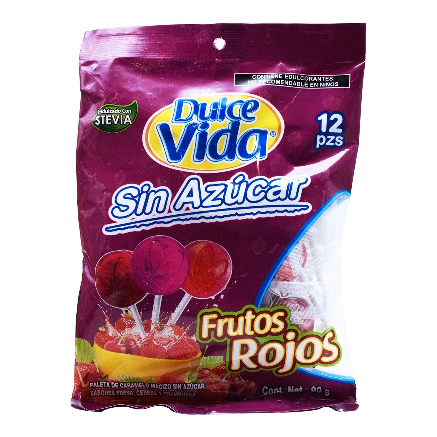 Paleta Sin Azucar Sab Frutos Rojos 90 G (DULCE VIDA)