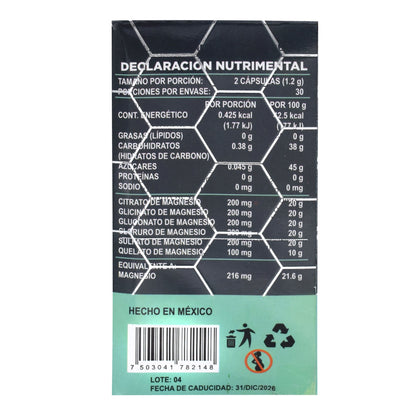 Hexa Magnesio 60 Cápsulas (JOY NATURA)