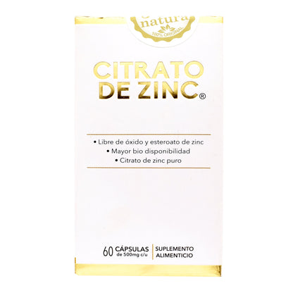 Citrato De Zinc 60 Cápsulas (JOY NATURA)