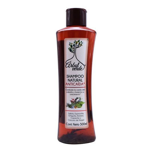 Shampoo Anticaida Natural 500 Mililitros (ARBOL VERDE)
