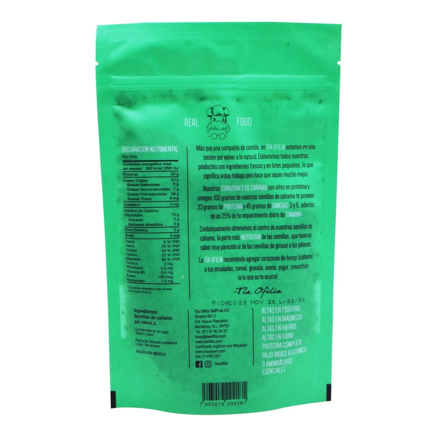 Semilla De Hemp 100 G (TIA OFILIA)