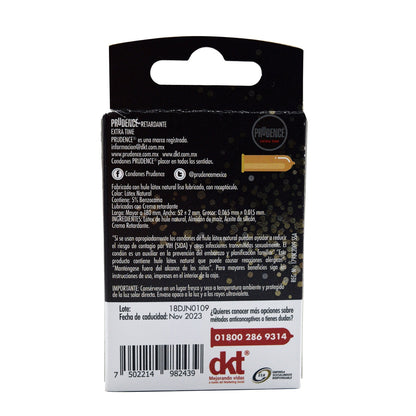 Condones Prudence Extra Time 3 Pzas (PRUDENCE)