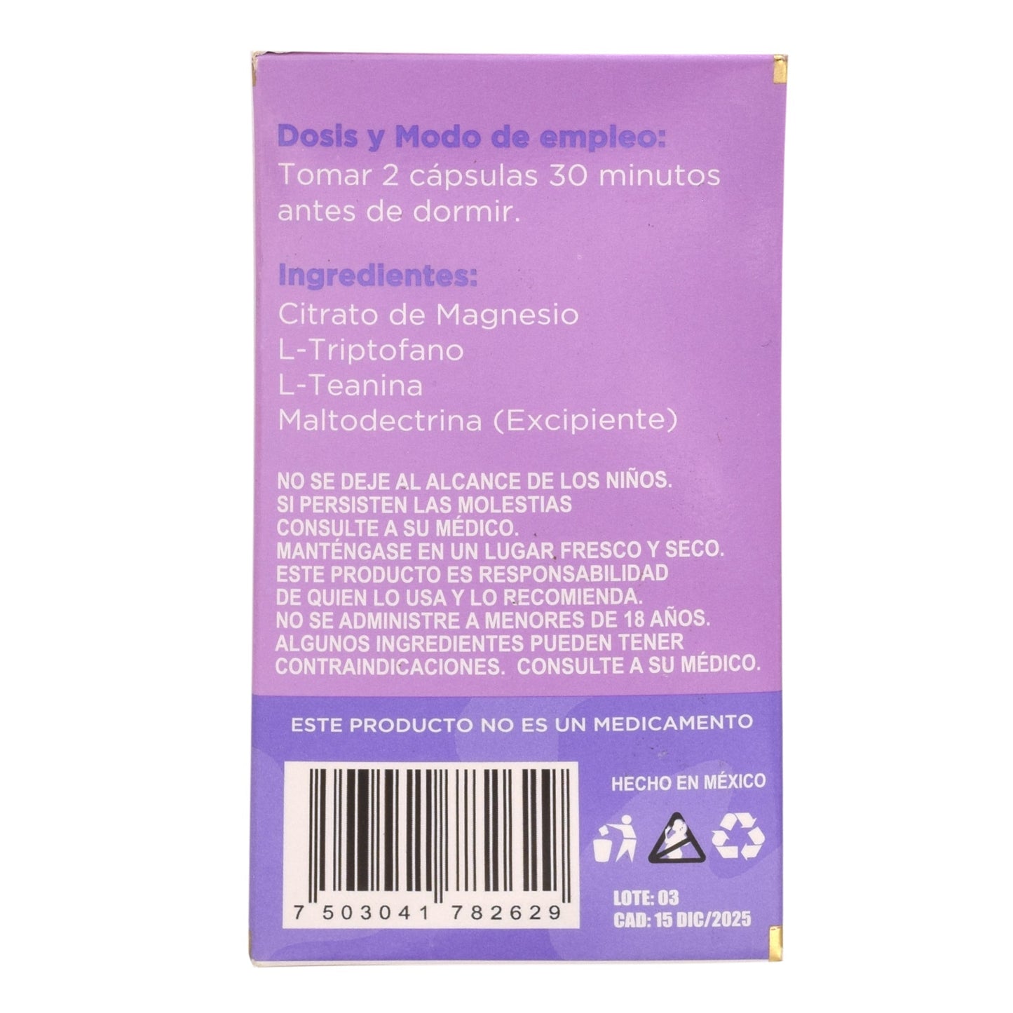 Citrato De Magnesio Melatonina Sn 60 Cápsulas (JOY NATURA)