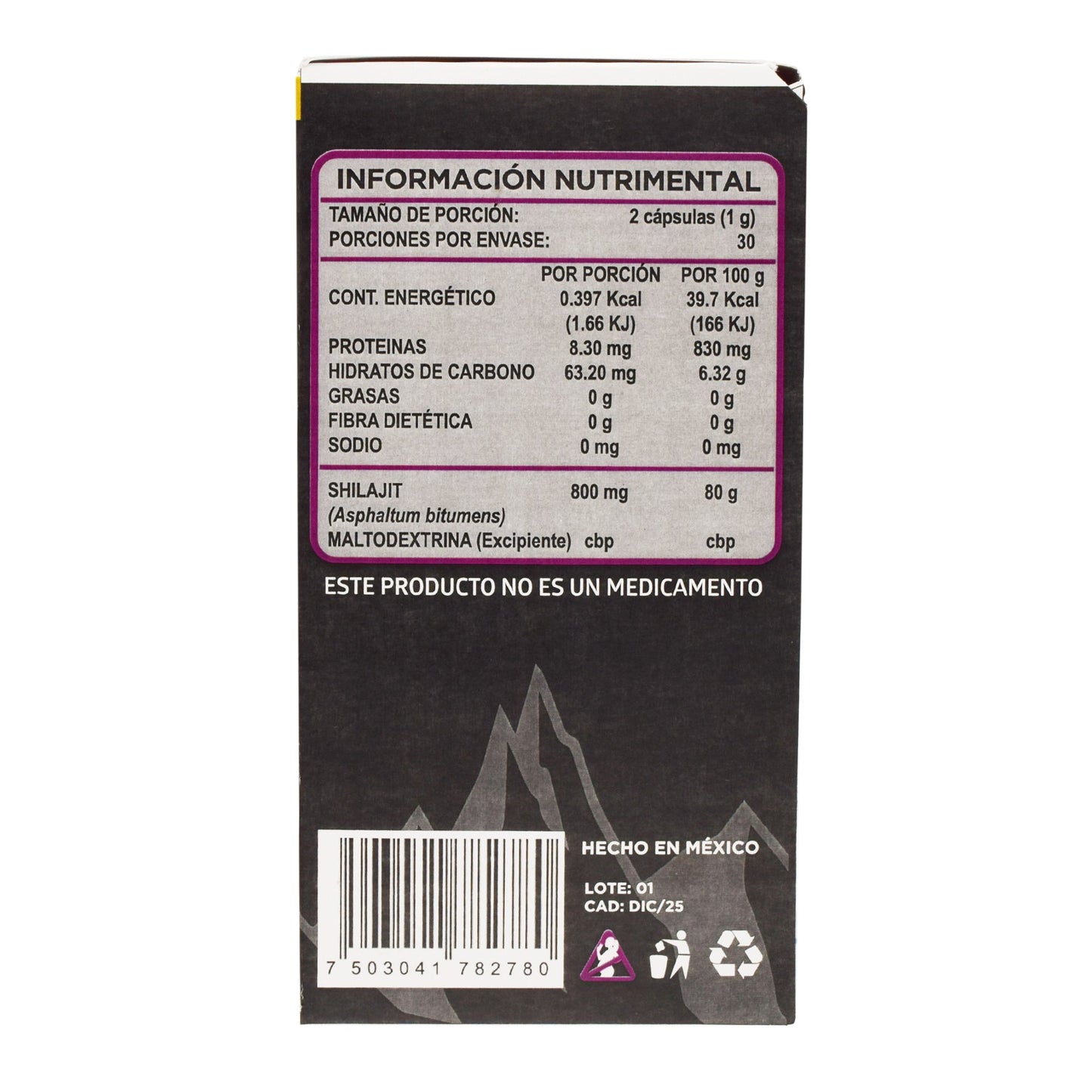 Shilajit 60 Cápsulas (JOY NATURA)