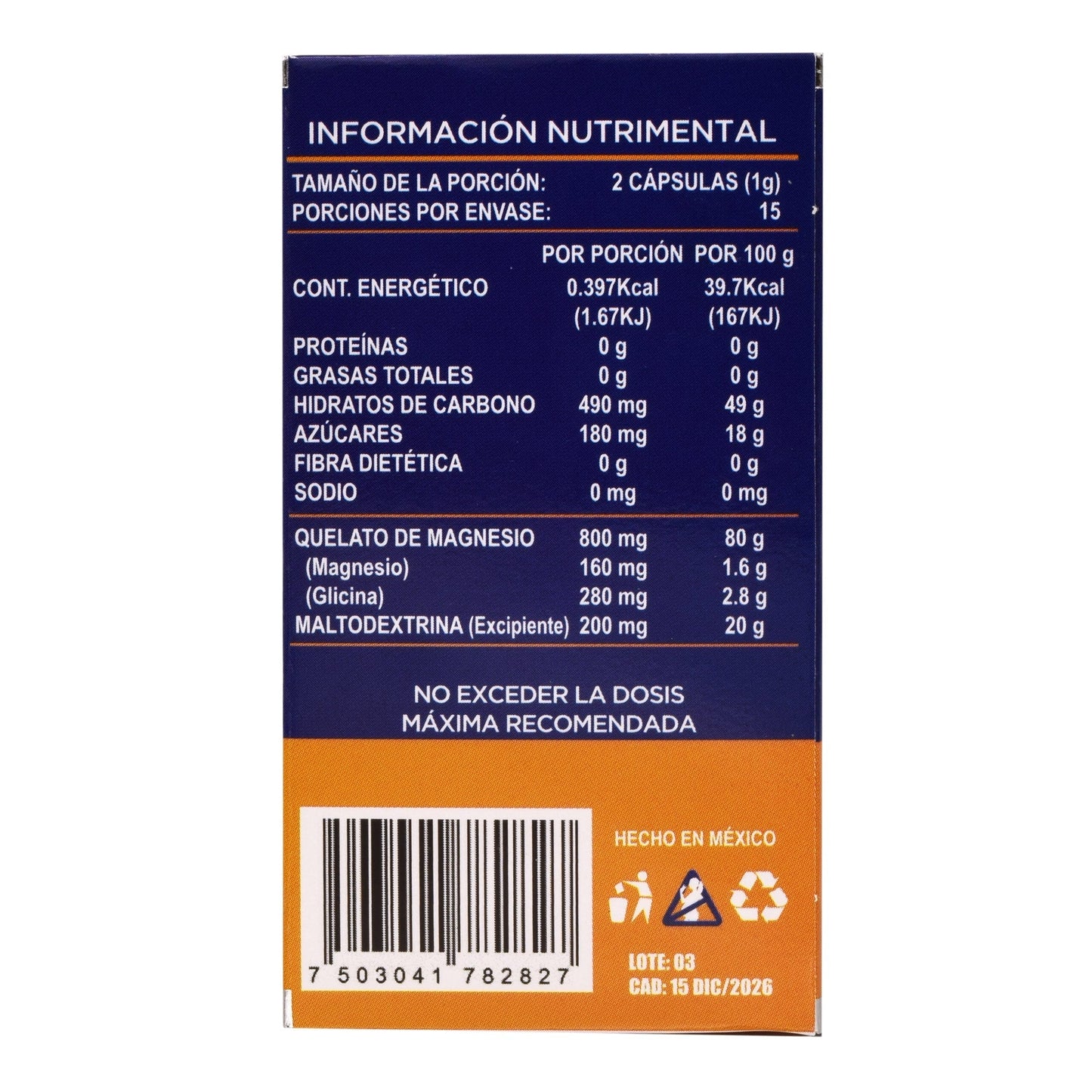 Quelato Magnesio 30 Cápsulas (JOY NATURA)