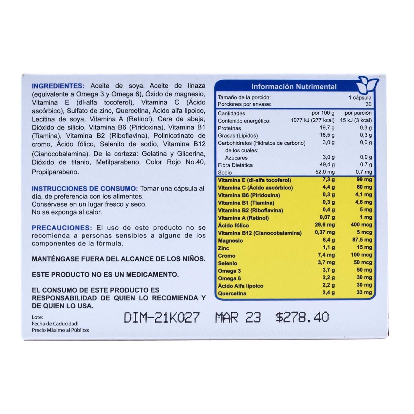 Dibenel Max 30 Cápsulas (CMD)