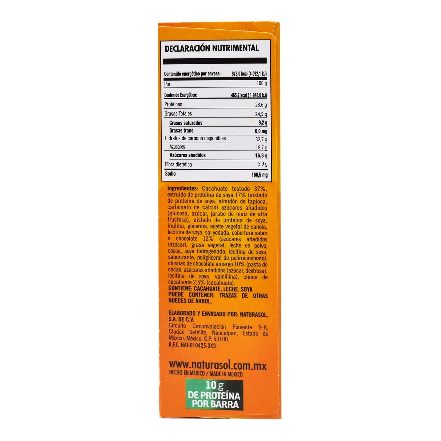 Barra De Cacahuate Con Proteina Y Chocolate 210 G (Paquete 6) (GREEN MOUNTAIN)
