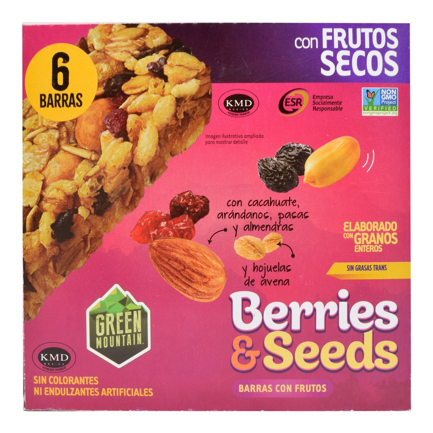 Barra De Granola Con Frutas 150 G (Paquete 6) (GREEN MOUNTAIN)