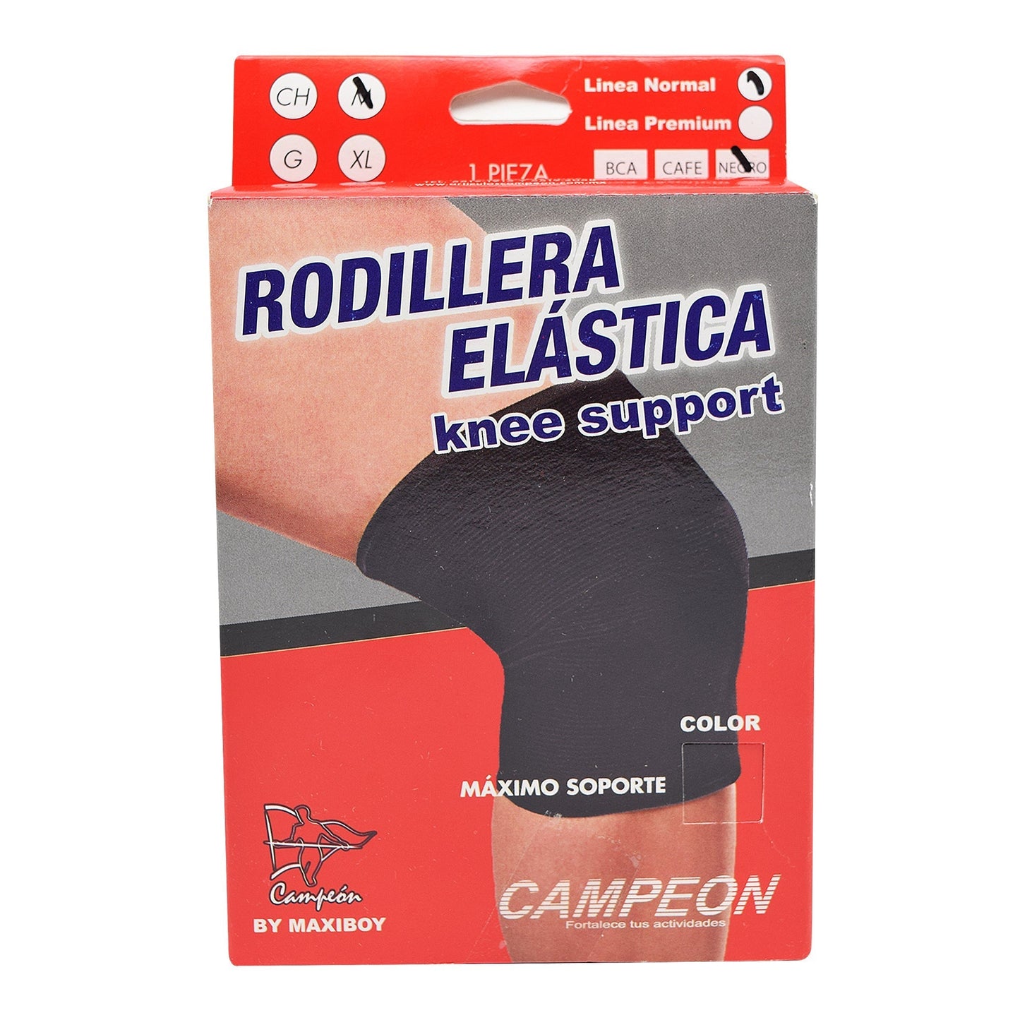 Rodillera Elastica Negra Med (CAMPEON)