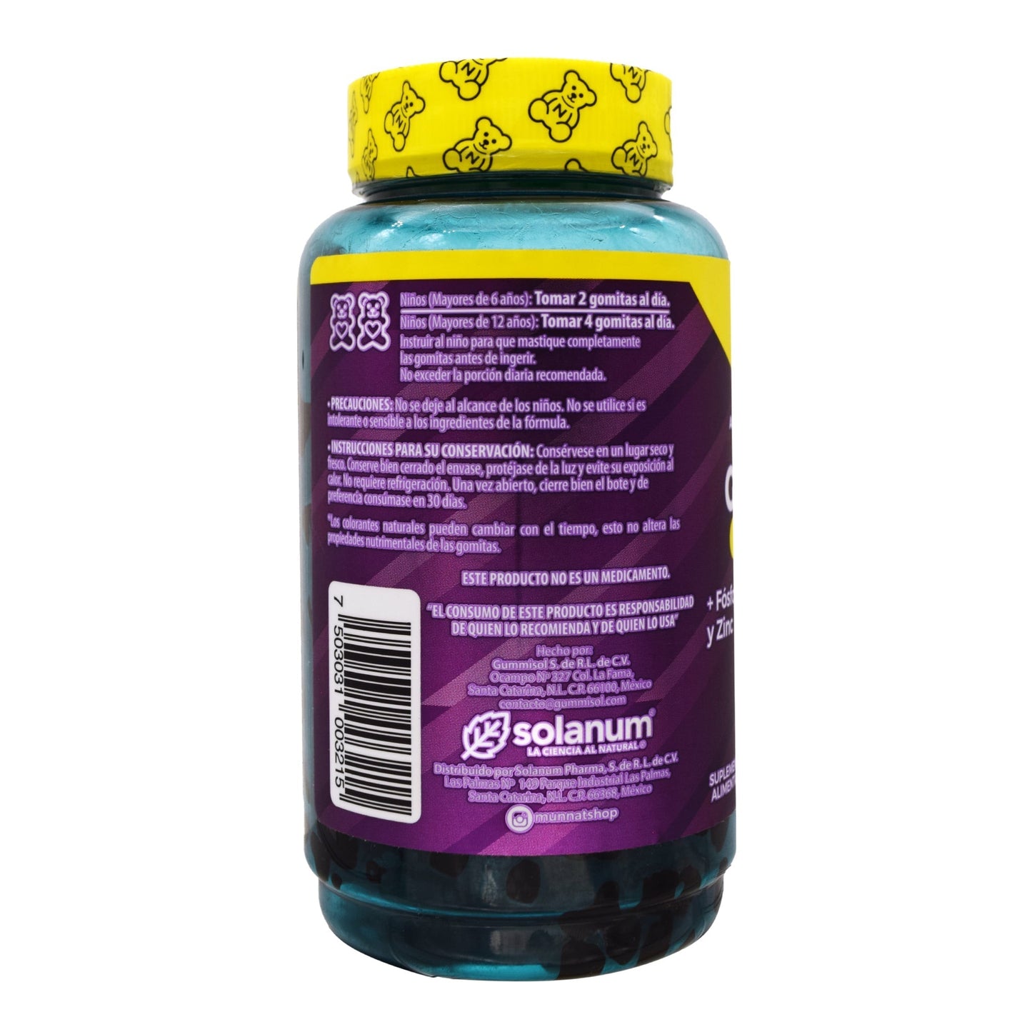 Gomitas Acido Glutamico Fosforo Zinc Uva 280 G (SOLANUM NUTRIOSO)