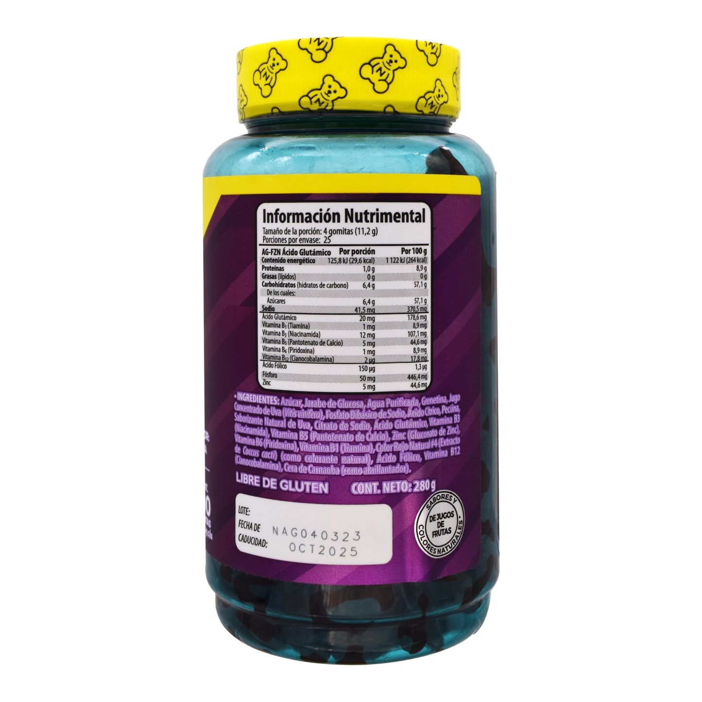 Gomitas Acido Glutamico Fosforo Zinc Uva 280 G (SOLANUM NUTRIOSO)
