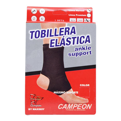 Tobillera Elastica Negra Ch (CAMPEON)
