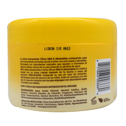 Crema Miel Y Almendras 500 G (JPLUSS)