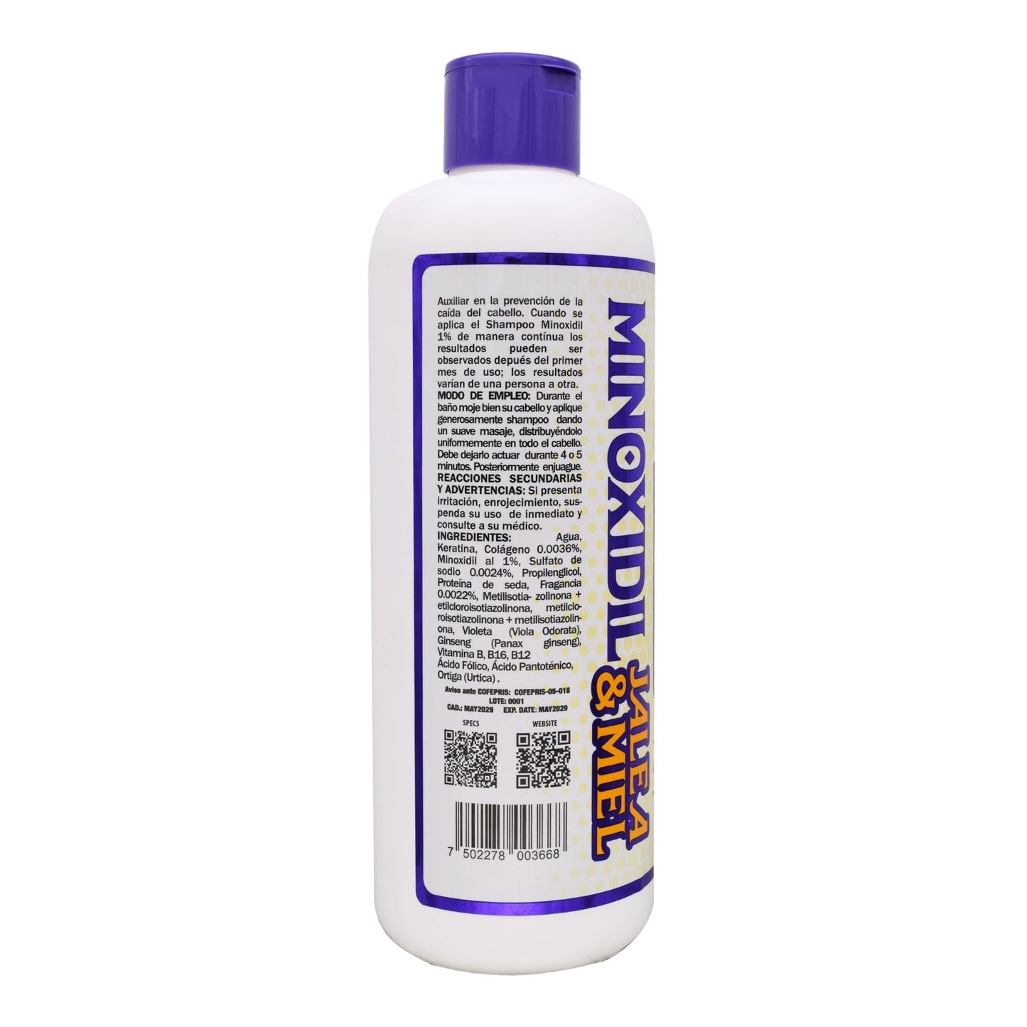 Shampoo Engrosador Minoxidil Jalea Miel 950 Mililitros (INCREDIBLE PRODUCTS)