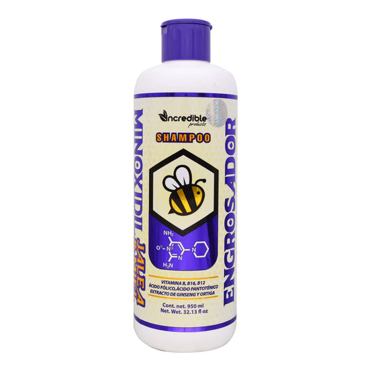 Shampoo Engrosador Minoxidil Jalea Miel 950 Mililitros (INCREDIBLE PRODUCTS)