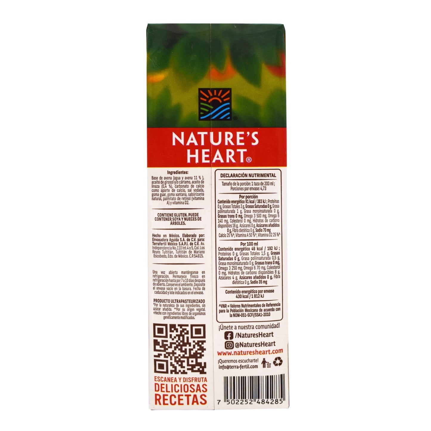Leche De Avena Y Linaza 946 Mililitros (NATURES HEART)