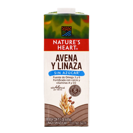 Leche De Avena Y Linaza 946 Mililitros (NATURES HEART)