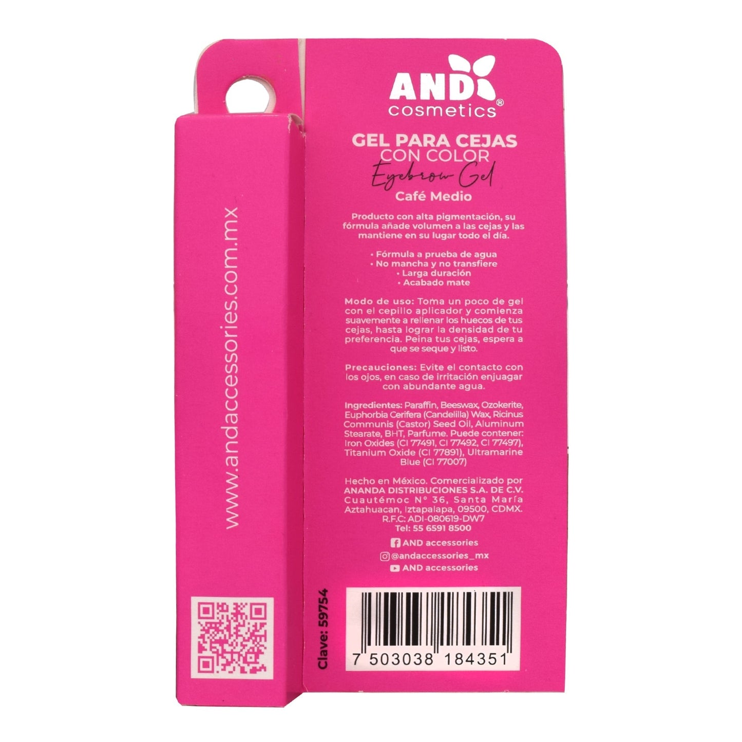 Gel Cejas Cafe Medio 5 G (AND)