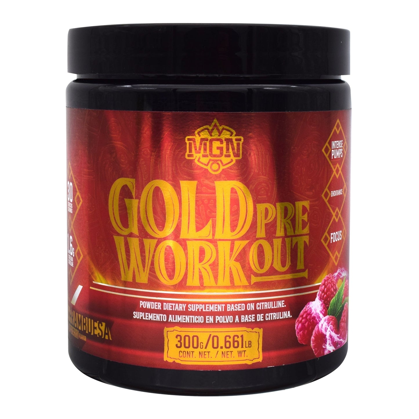 Pre Workout Frambuesa  300 G (MGN)