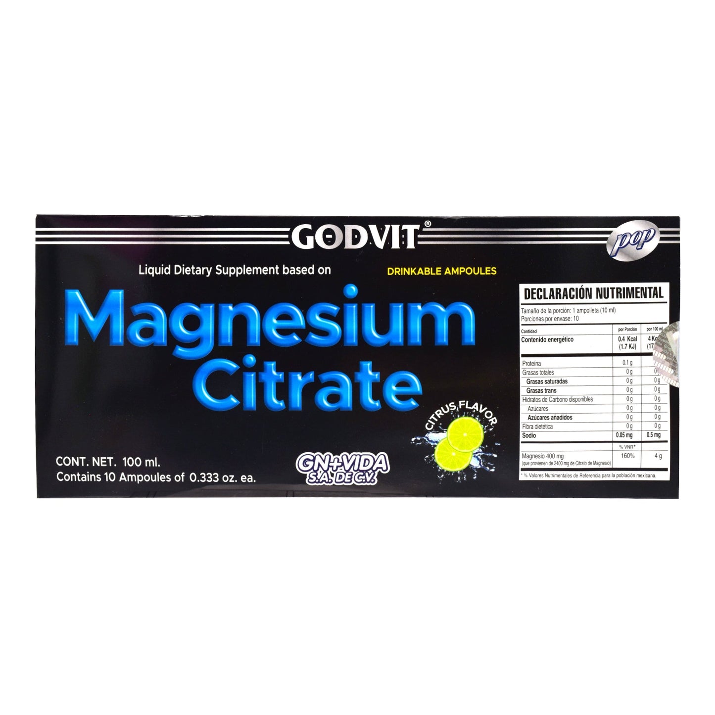 Citrato De Magnesio Citrus 10 Amp (GN+VIDA)