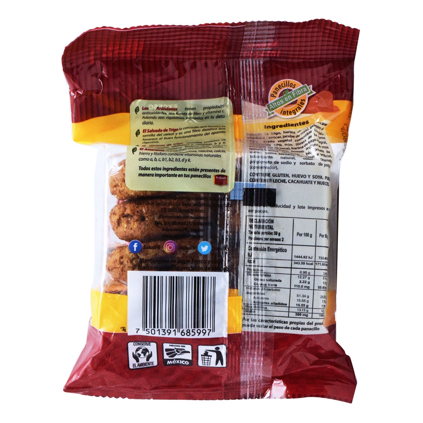 Panecillo Integral Sab Arandano 100 G (SALUD FIT)