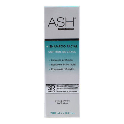 Shampoo Facial Control De Grasa 200 Mililitros (ASH)