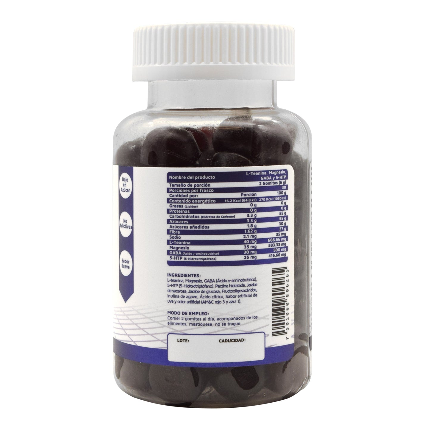 Gomitas L Teanina Magnesio Sab Uva 60 Gomitas (VIDANAT/VITAMINAS)