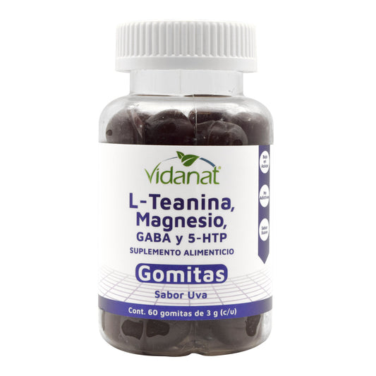 Gomitas L Teanina Magnesio Sab Uva 60 Gomitas (VIDANAT/VITAMINAS)