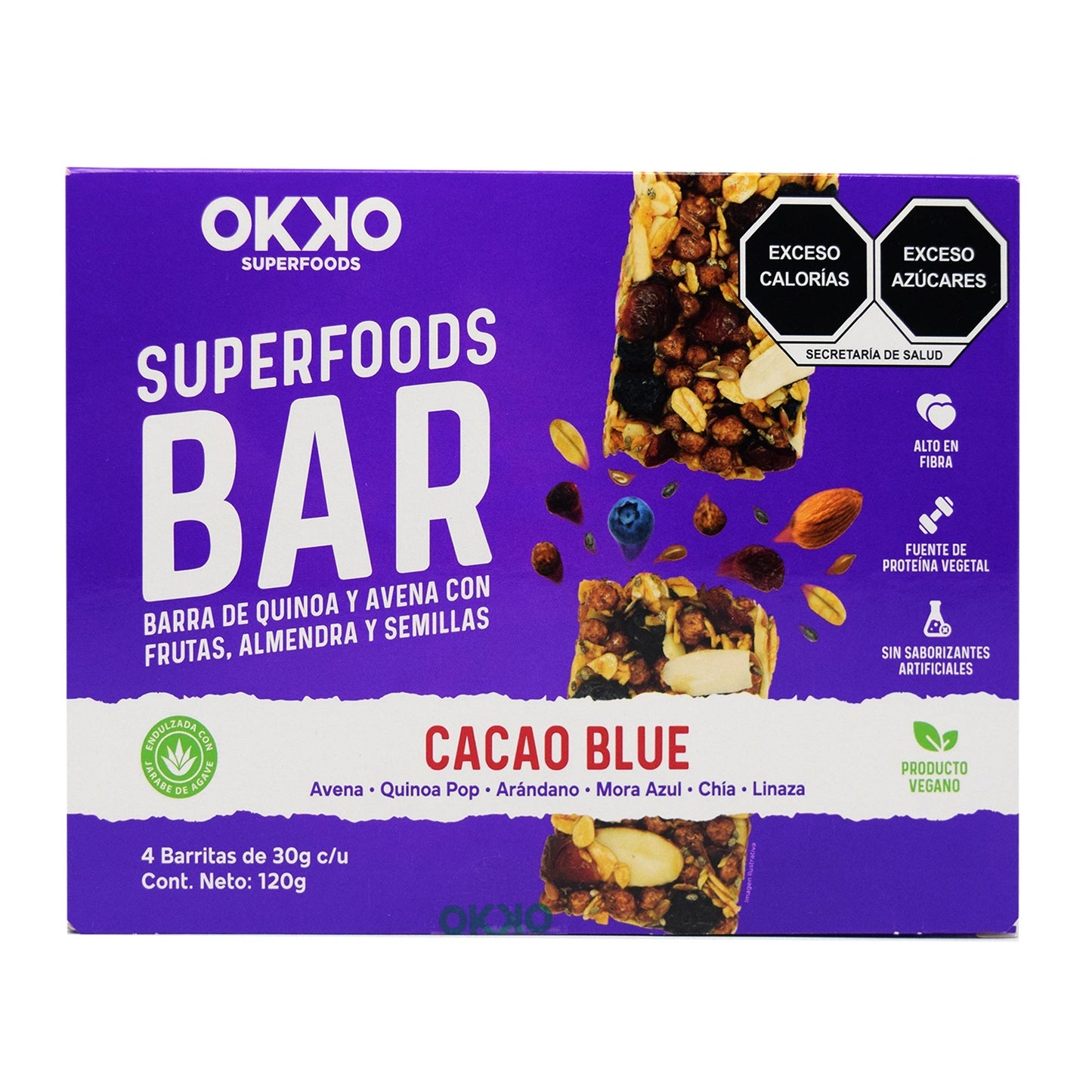 Barra De Cacao Y Moras 40 G (Paquete 4) (OKKO)