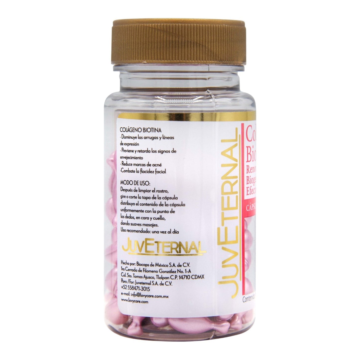Colageno Y Biotina Facial 90 Cápsulas (LC JUVETERNAL)