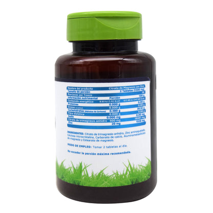 Citrato De Magnesio Con Zinc  60 Tabletas (VIDANAT/VITAMINAS)