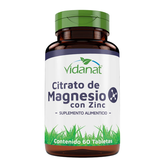 Citrato De Magnesio Con Zinc  60 Tabletas (VIDANAT/VITAMINAS)