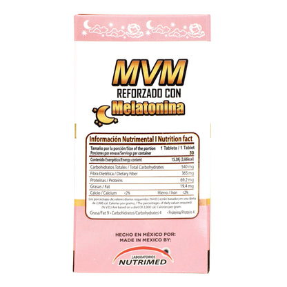 Mvm Melatonina 30 Tabletas (NUTRIMED)
