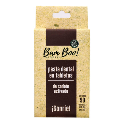 Pasta Dental Carbon Activado 90 Tabletas (BAM BOO! LIFESTYLE)