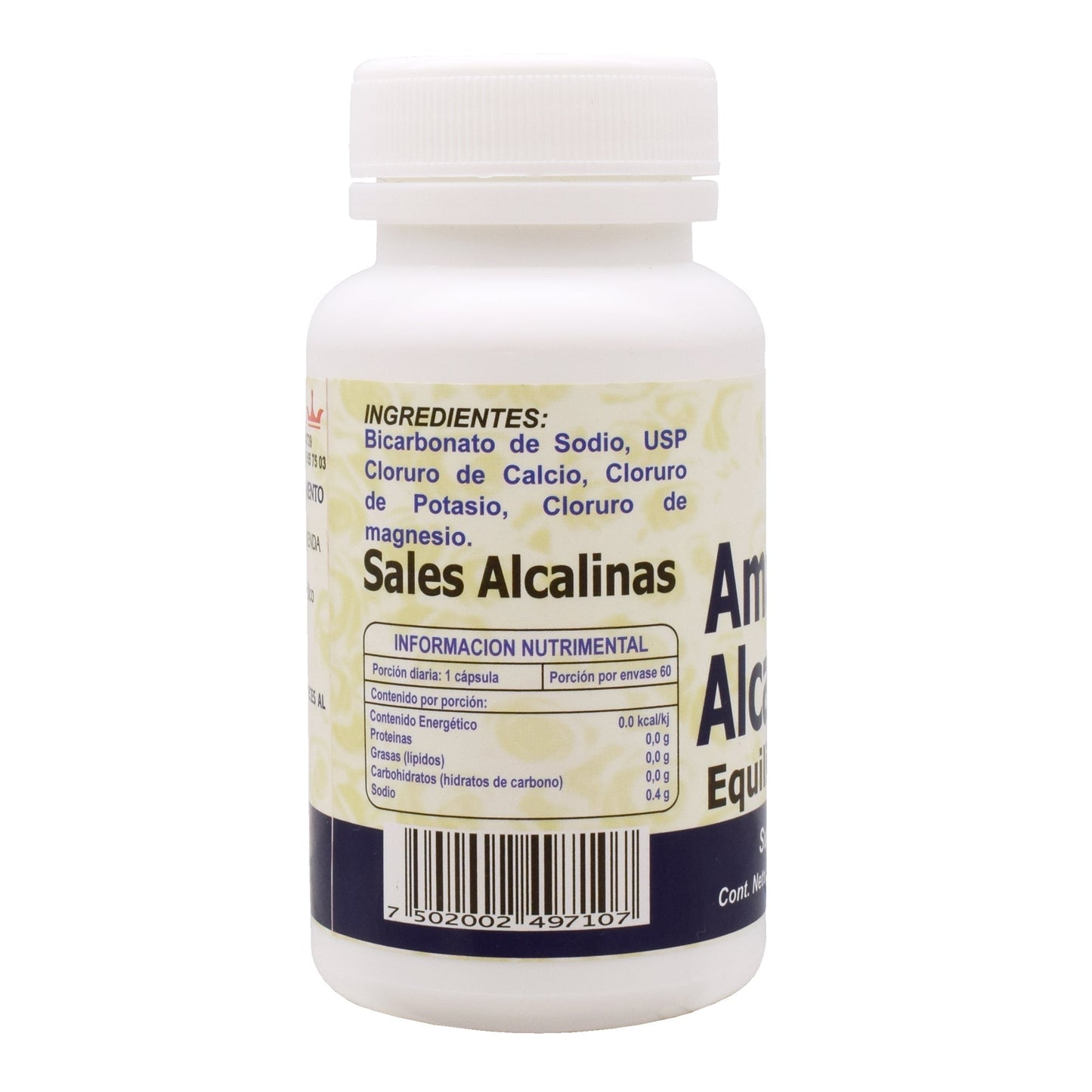 Sales Alcalinas 500 Miligramos 60 Cápsulas (ROYALTY NATURAL)