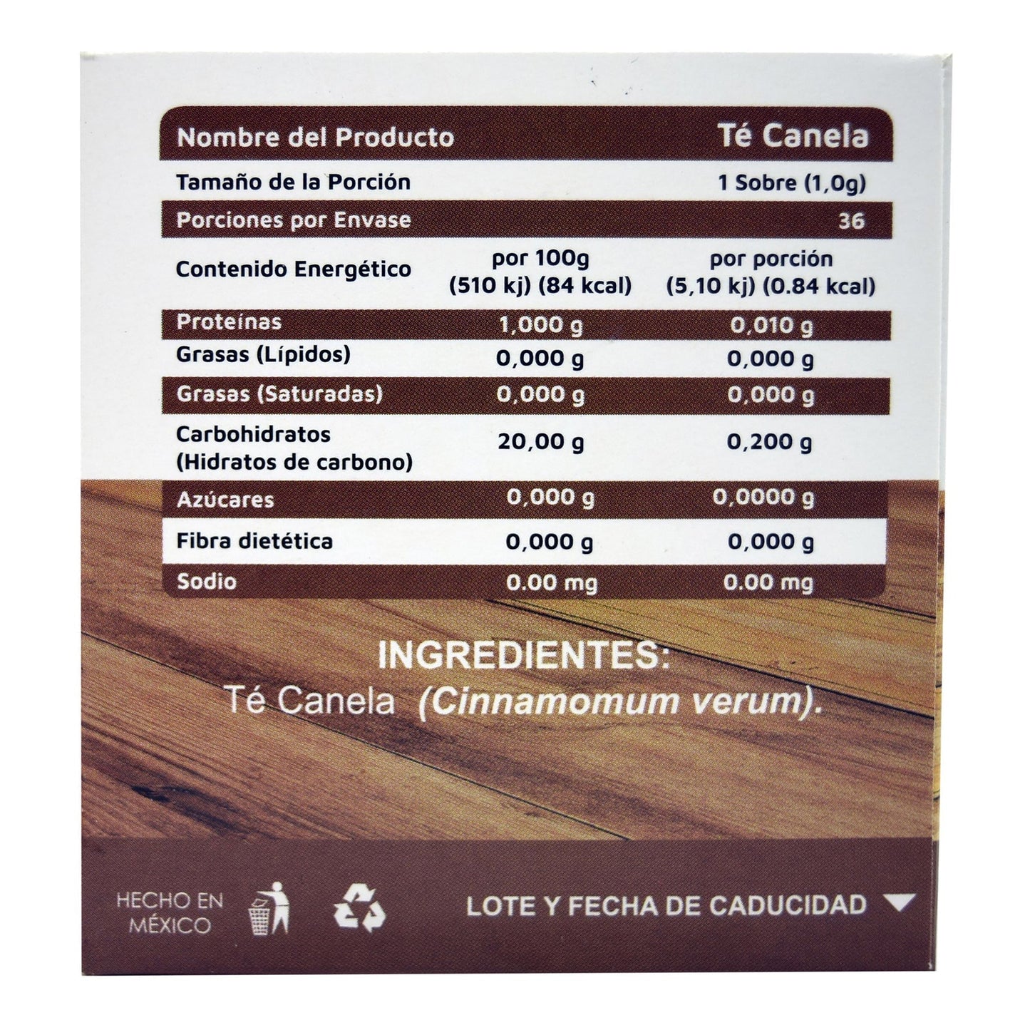 Te De Canela 36 Sobres (VIDANAT/INFUSIONES)