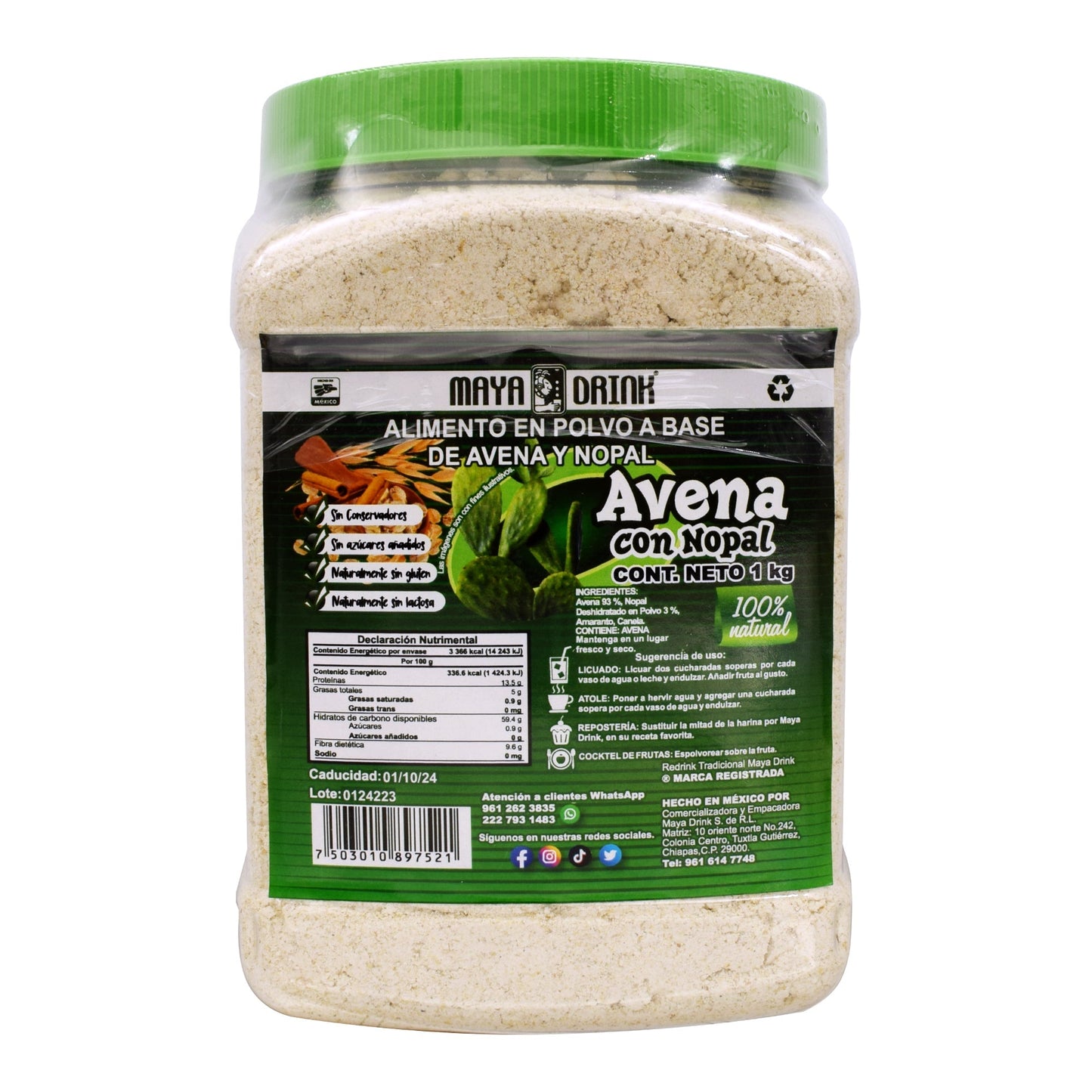 Avena Con Nopal 1 Kg (MAYA DRINK)