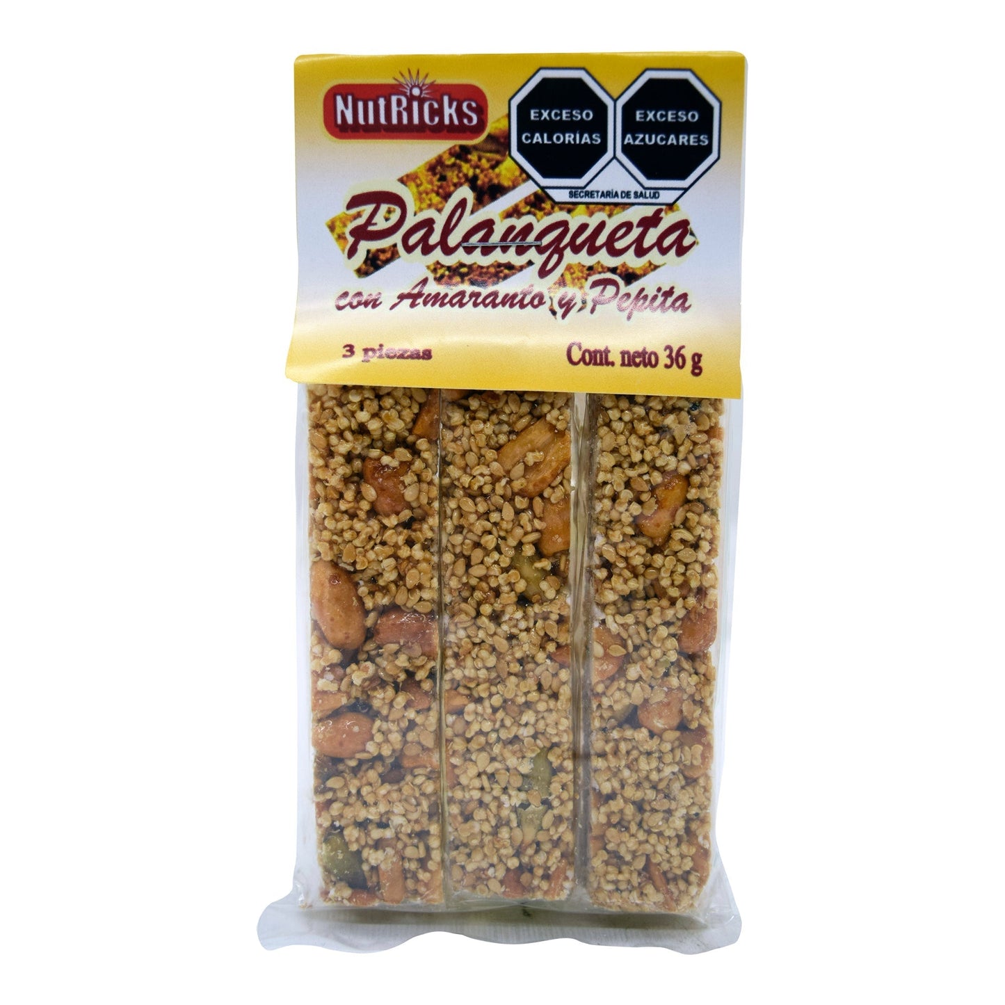 Palanqueta De Amaranto Y Pepita 3 Pzas 36 G (NUTRICKS)
