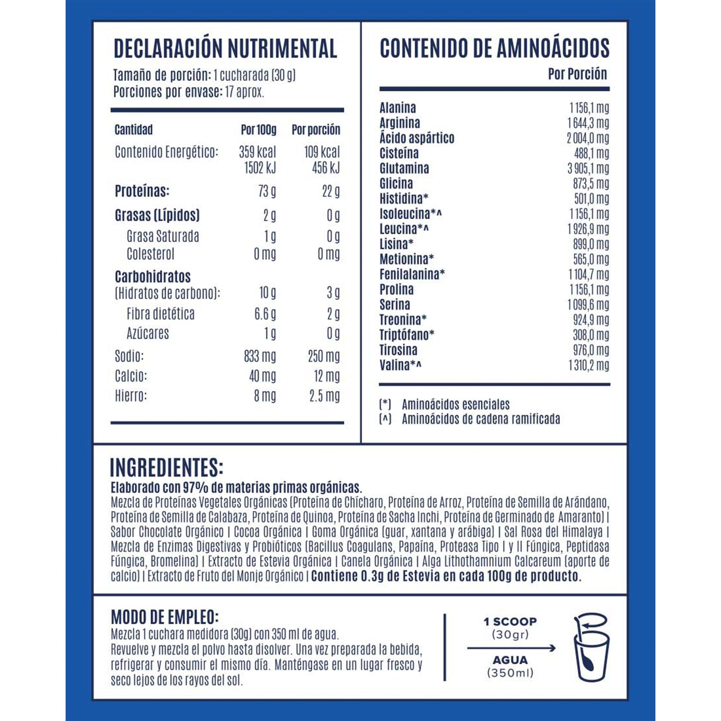 Proteina Vegetal  Chocolate 510 G (BIRDMAN)