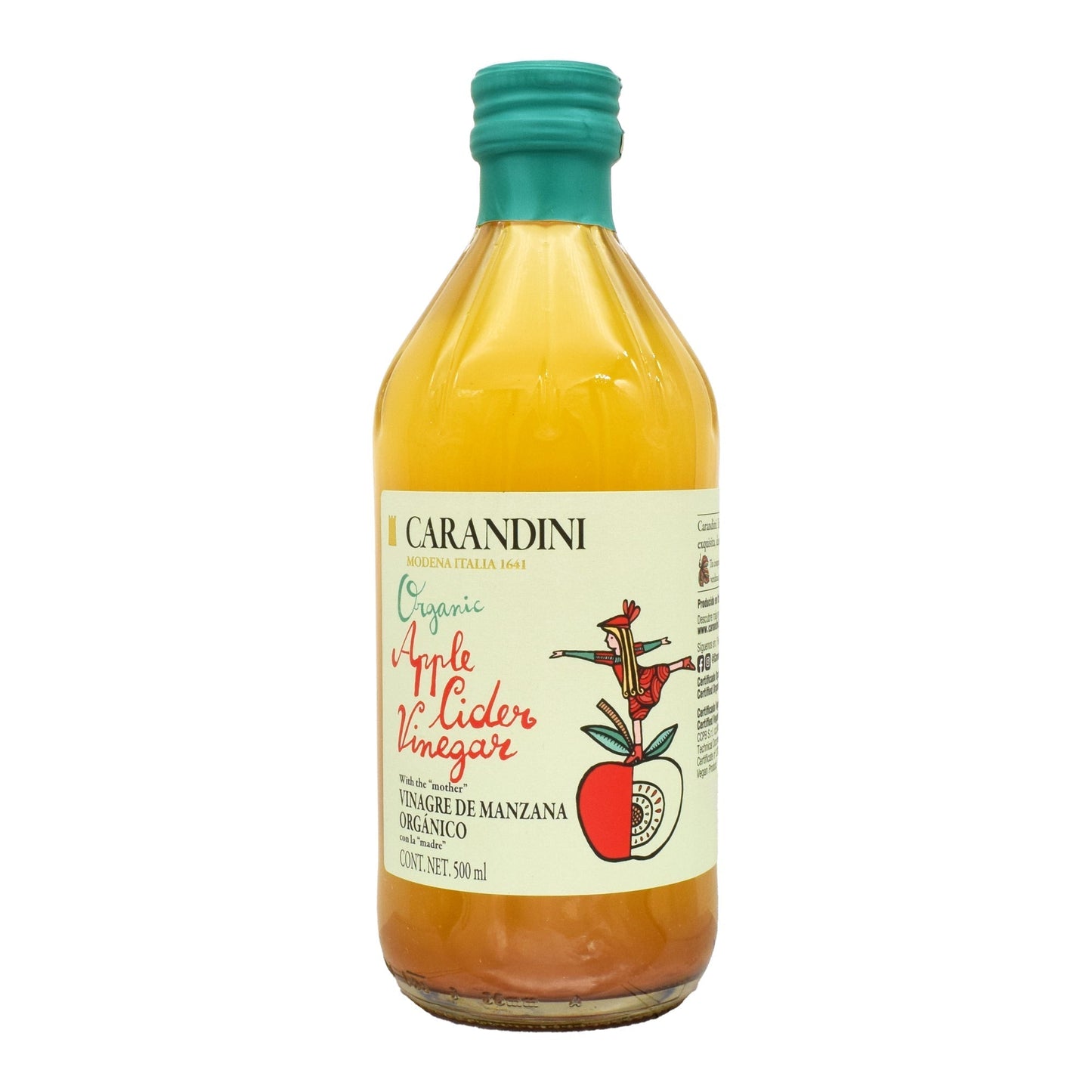 Vinagre De Manzana 500 Mililitros (CARANDINI)