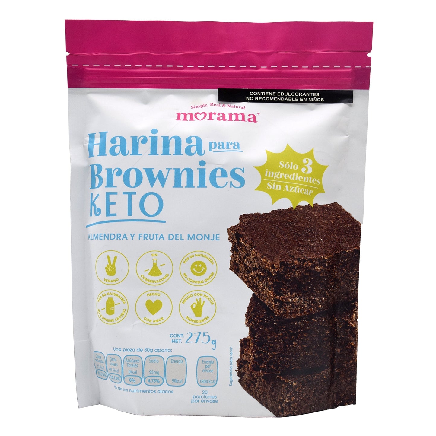 Pre Mezcla Para Brownies Keto 275 G (MORAMA)