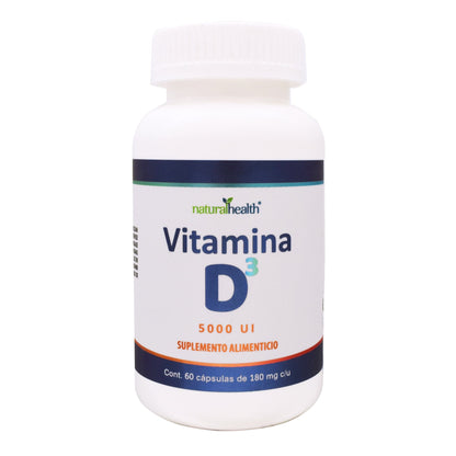 Viitamina D3 5000 U 60 Cápsulas (NATURAL HEALTH)