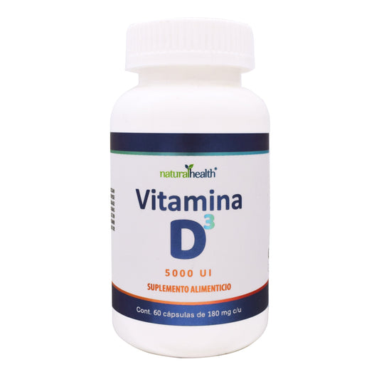 Viitamina D3 5000 U 60 Cápsulas (NATURAL HEALTH)