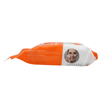 Toallita Desmaquillante Con Agua Micelar Y Vitamina C 30 Pzas (BY APPLE ACCESORIES)