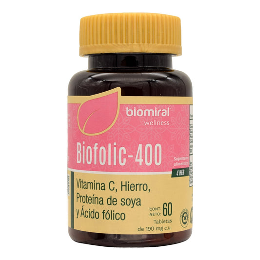 Acido Folico 60 Tabletas (BIOMIRAL)