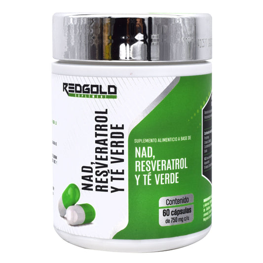 Nad Resveratrol Y Te Verde 60 Cápsulas (RED GOLD)