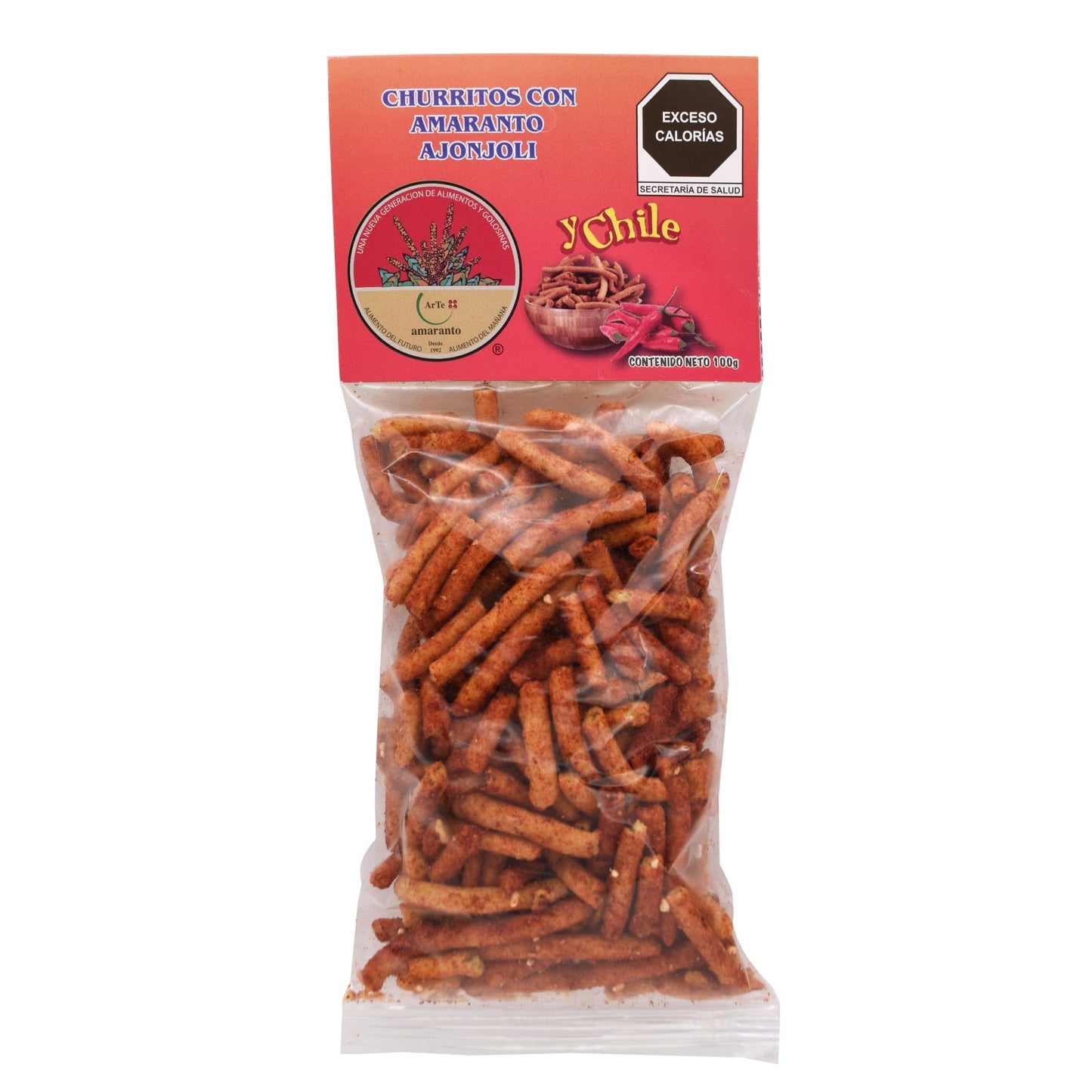 Churritos De Amaranto Chile 100 G (Caja 10) (ARTE AMARANTO)