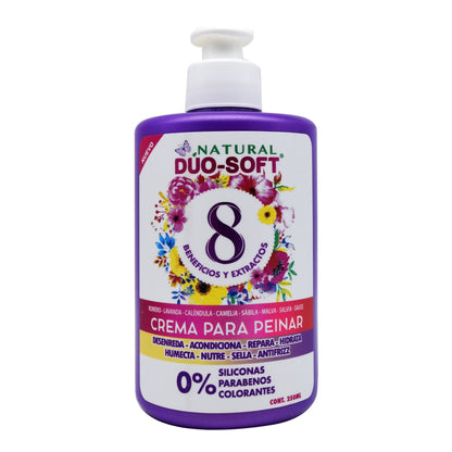 Crema Para Peinar 8 Extractos 250 Mililitros (NATURAL DUO-SOFT)