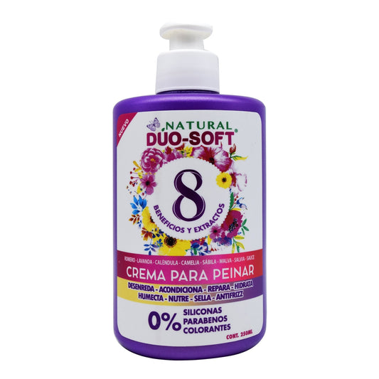 Crema Para Peinar 8 Extractos 250 Mililitros (NATURAL DUO-SOFT)